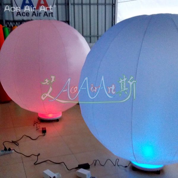 Grande pallone decorativo su misura della particella della palla gonfiabile con la palla base leggera del LED con base per la pubblicità di mostra