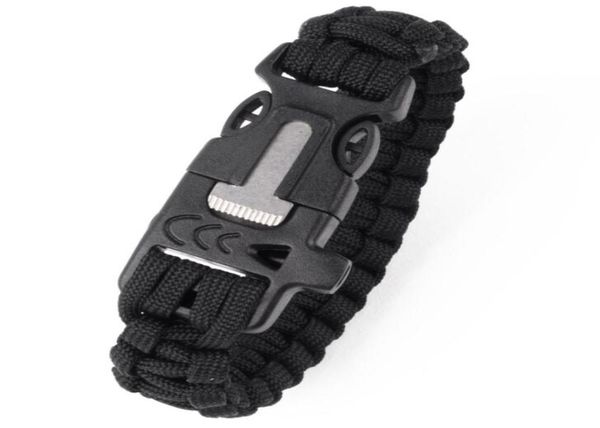 Yeni 4 arada 1 çok fonksiyonlu paraşüt kordonu Survival Whistle Bıçak Bıçağı Kablosu Paracord Acil Durum Bilezikleri EDC 9818468