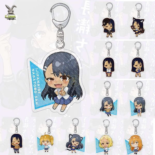 Anime Keychain Benimle Oyuncak Yapmayın, Bayan Nagatoro Gamou Maki Sakura Yoshi Akrilik Keyasyon Çift Taraflı 60mm Cosplay