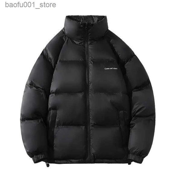 Herren Daunenparkas Herbst Winter Herren Warm Stehkragen Daunenjacke Koreanische Mode Übergroße Weiße Entendaunen Dicke Jacke Männlich Schwarz Weiß Grün Q231103