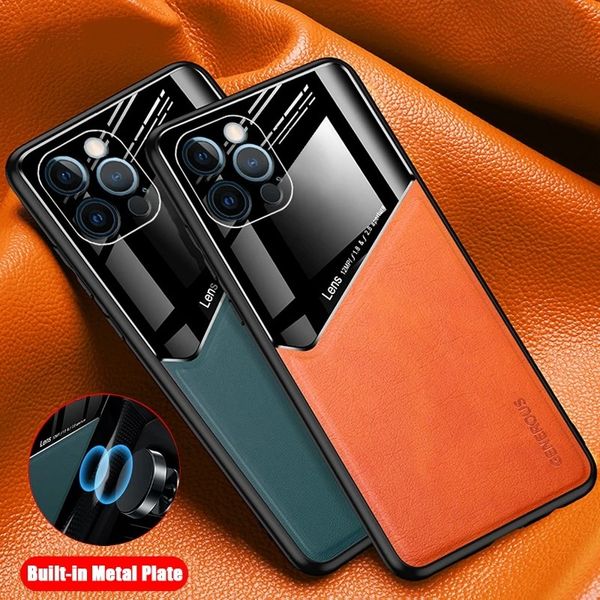 Чехол для iPhone 15 13 11 12 14 Pro Max Mini Case Zroteve из искусственной кожи, автомобильный магнитный жесткий чехол для ПК X XR XS Max, чехлы для iPhone 8 7 6 S Plus