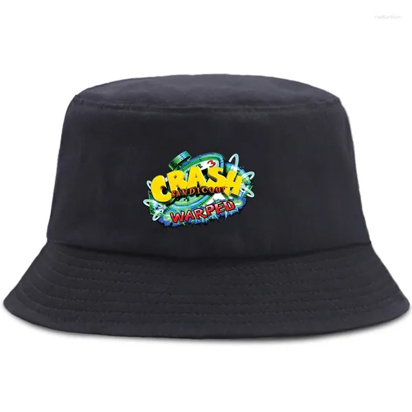 Berets Spiel Crash Bandicoot Eltern-kind Eimer Hut Sommer Panama Kappe Mode Jungen Mädchen Teenager Hip Hop Harajuku Fischer