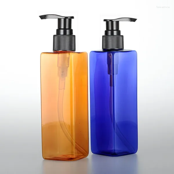 Bottiglie di stoccaggio 1 pz 250 ml Contenitori per lozioni con pompa in plastica quadrata vuota con dispenser Shampoo all'ingrosso Gel doccia Imballaggio cosmetico