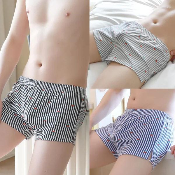 Mutande da uomo Moda Love Cherry Trend Check Biancheria intima di cotone Boxer Allentati di grandi dimensioni Giovani studenti Modello di personalità 2023