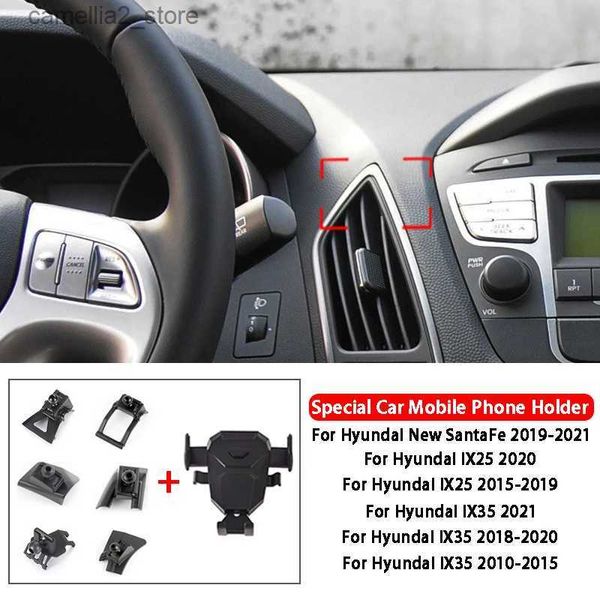 Autohalterung Auto Handyhalter Air Vent Outlet Unterstützung GPS Stand Navigation Halterung Für Hyundai New SantaFe IX25 IX35 Autozubehör Q231104