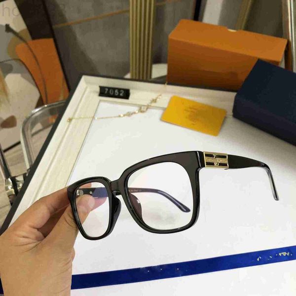 Sonnenbrillenrahmen Designer 2023 Mode Brillen Herren Damen Myopiebrille Metall Optische Linse Stil Live-Übertragung flach 8QAX