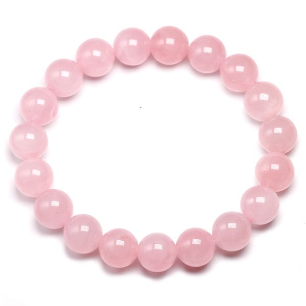 Bracelets de charme 100% Natural AAAAA Bracelet Jóias Pincelas de rosa rosa Bracelete natural Chakras de pedra de pedra de miudar