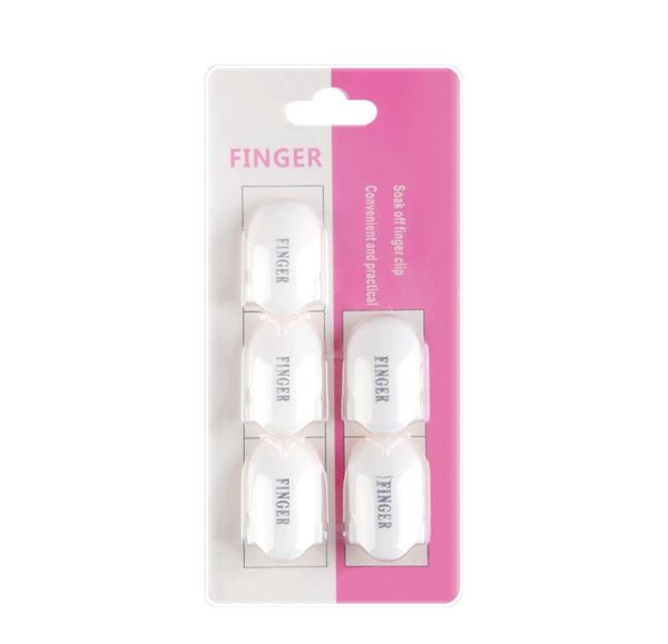Kads novo 5 pçsbox rosa protetor de unhas clipe forma ferramenta manicure dedo arte do prego design dicas capa polonês 6770638