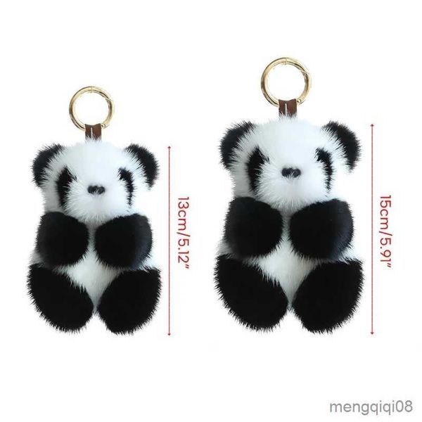 Portachiavi Cordini Simpatico panda Chiavi con ciondolo Portachiavi Ragazze Divertente cartone animato Portachiavi Borsa da donna Accessorio Morbido peluche peloso Portafoglio per bambole R231103