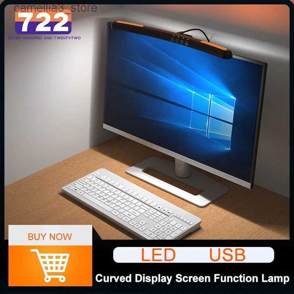 Lampade da scrivania Lampada per computer a LED Monitor Barre luminose Interfaccia USB Display curvo Funzione schermo Lampada Nuovo colore Luce per computer regolabile Q231104