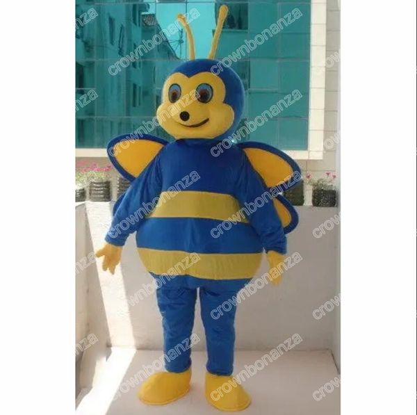 Costumi della mascotte dei cartoni animati di ape grassa super carina Costume da personaggio dei cartoni animati di Halloween Vestito da festa di Natale all'aperto Abbigliamento pubblicitario promozionale unisex