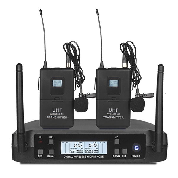 Voice Changers GLXD4 Microfono wireless UHF a doppio trasmettitore con bodypack palmare Cuffie con risvolto Microfono indossato per sistema Karaoke Speech Party 230403