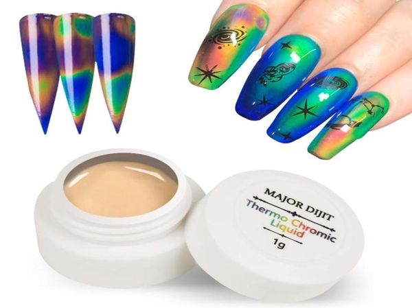 Nagelgel 1g3g Temperaturänderung Farbe Einweichen Flüssigkristallpolitur Stimmungsring Pigmentfarbe Solar Thermochromic UV8442335