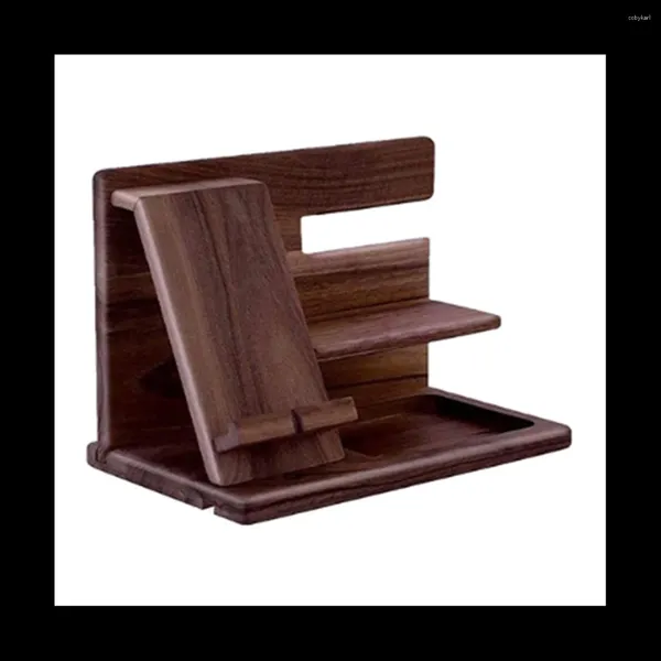 Kit di riparazione per orologi Docking station per telefono in legno Portafogli Porta orologi Porta borsette Organizzatore da scrivania