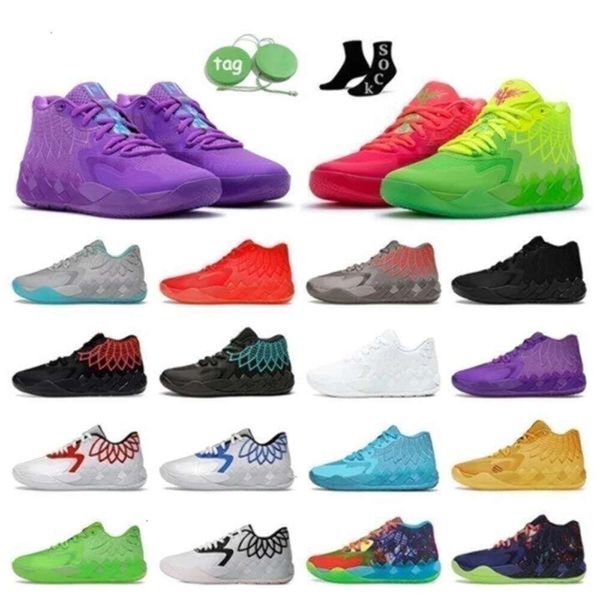 Con scatola 2023 LaMelo Ball Shoes MB.01 Lo Scarpe da basket 1OF1 City Rick Rock Ridge Red Buzz City Galaxy UNC Iridescent Dreams Sports S