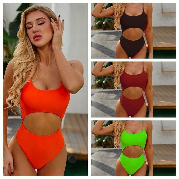 Maillots de bain pour femmes 2023 maillot de bain Sexy une pièce ventre ouvert Bikini femmes plage porter bas taille haute