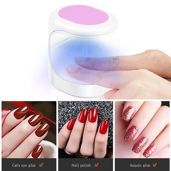 Secadores de unhas de unha 16w lâmpada de secagem de unhas UV LED LED MINI PORTÁVEL DE UNIDADE com unhas com cabo USB Gel Polisher Gift Viagem em casa Uso 230403