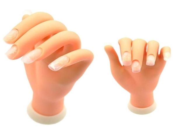 Mano per display per esercitazione delle unghie per modello di formazione per manicure Strumento per stampante flessibile mobile protesico morbido falso 2209162765414