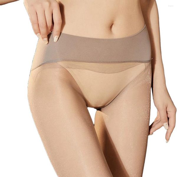 Kadın Çorap Kadın Çorapları Seksi erotik iç çamaşırı sorunsuz parlak mesh şeffaf şeffaf külotlu çorap ultrathin See-through görünmez çorap