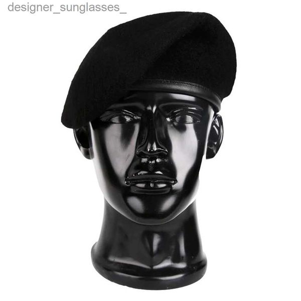 Boinas EXÉRCITO DOS EUA FORÇAS ESPECIAIS MILITARES RANGER WOOL C HAT BERET BLACKL231103