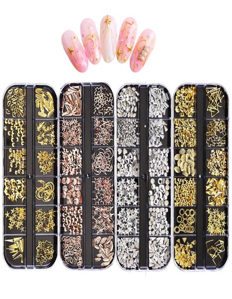 Nuove decorazioni per nail art 3D cristallo AB strass pietre per unghie fascino fai da te oro argento oro rosa rivetti unghie accessori per gioielli9126430