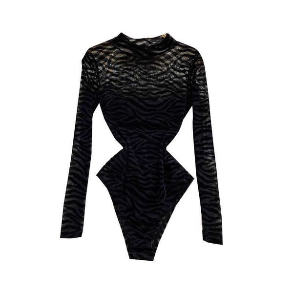 Nxy retro şerit örgü atlayıcıları kadın moda uzun kollu bodycon ince tulumlar yeni sonbahar Kore sokak kıyafeti bodysuit 230328