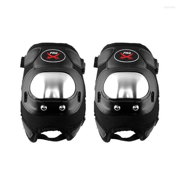 Motocicleta Armadura 2pcs Kneepads Kit de protetor de rolos de aço inoxidável Kit de protetor de engrenagem de patinação