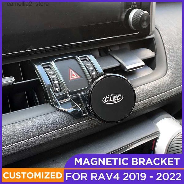 Auto Halter Magnetische Handy Auto Halter Halterung Für Toyota RAV4 2022 2021 Auto Air Vent GPS Telefon Ständer Halter für Toyota RAV4 2019 2020 Q231104