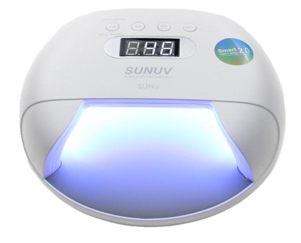 Original SUNUV SUN7 Lâmpada de Unha 48W UV LED Fonte de Luz Dupla Máquina de Secar Unhas com Temporizador Inteligente Memória e Sensor de Armazenamento de Energia 7327893