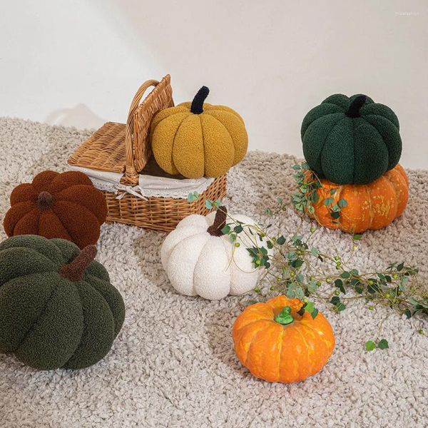 Cuscino Nordic Luxury Pumpkin Divano Peluche Bambola a pois Decorazione di Halloween Decorazioni per la casa Giocattoli per bambini