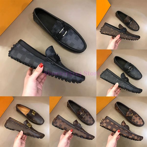 Erkek Orijinal Deri Elbise Ayakkabı Tasarımcı Beyler Lüks Marka Resmi Daireler Siyah Günlük Konfor Nefes Somunlar Yüksek Kaliteli Kayma Ayakkabı Düğünü
