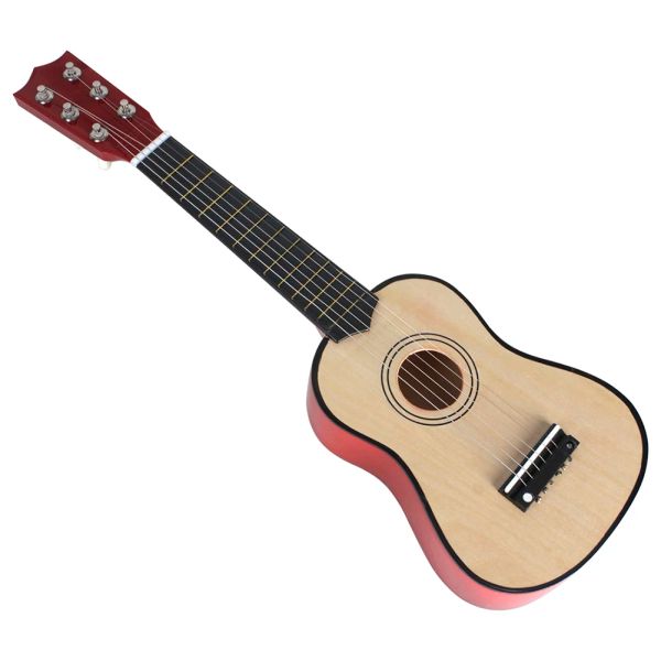 21 Zoll tragbare Mini-Gitarre 6 Saiten Ukulele Kinder Anfänger Lernspielzeug Geschenk leichtes tragbares Musikelement