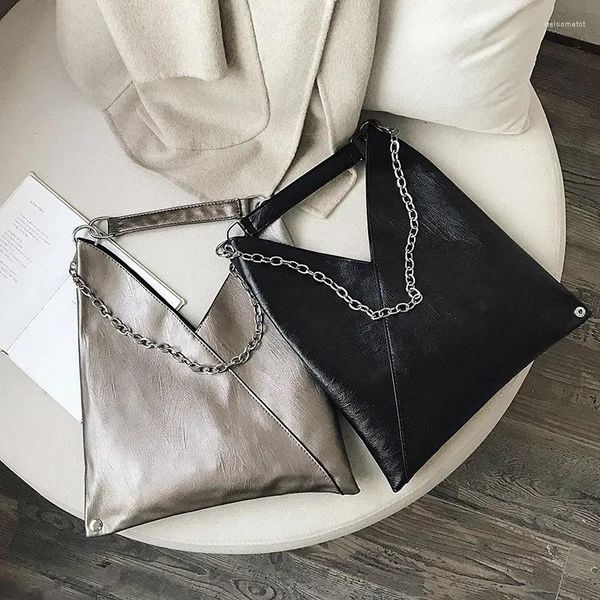 Вечерние сумки Модная кожаная сумка Женская роскошная дизайнерская сумка на плечо с цепочкой большой емкости