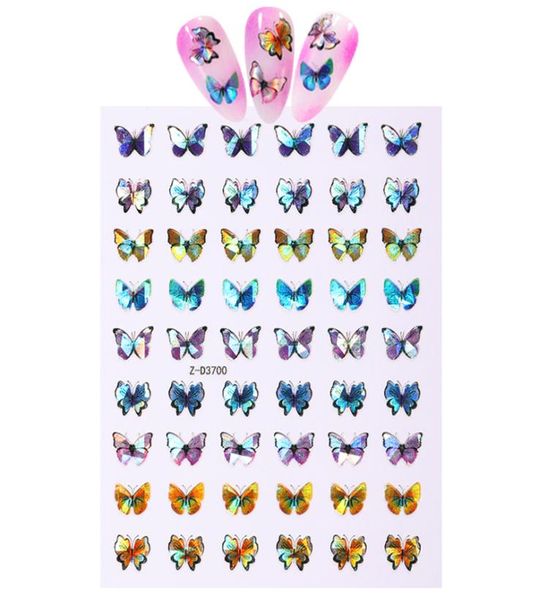 Tema della serie Summer Butterfly Adesivo per unghie 3D Trasferimento di nail art Bellissimi adesivi per decalcomanie Diapositiva Decorazione artistica colorata8231825