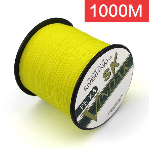 Treccia Super Power 1000M PE Lenza intrecciata 4 fili 10-80LB Lenza multifilamento per filo da pesca alla carpa 230403