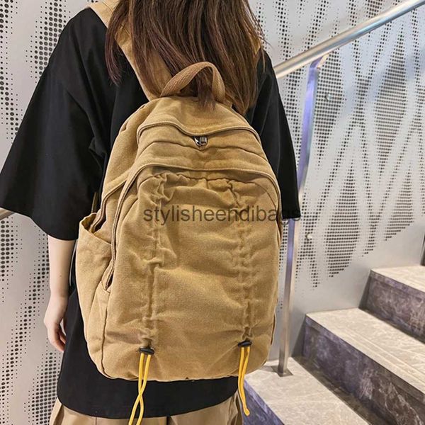 Rucksäcke im Rucksack-Stil, Mädchen-Schultasche, Jugend-Rucksack, Damen-Reiserucksack, Segeltuch-Schultasche, Kordelzug, Laptop-Reisetasche, stilvolle Taschen
