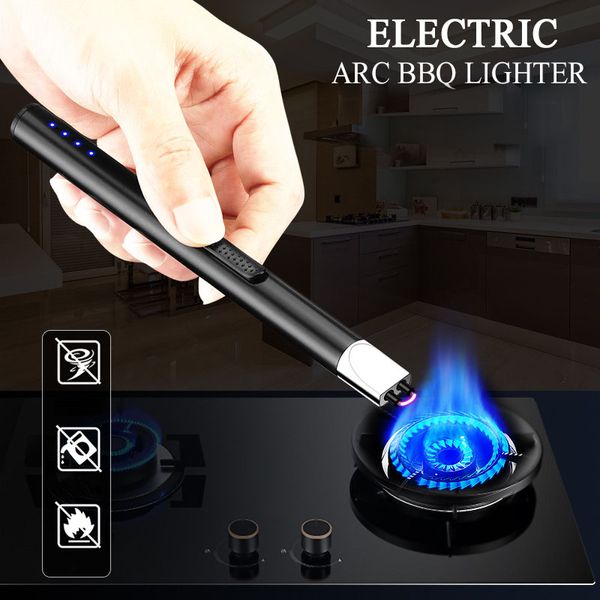 Дисплей мощности Mini USB Электронная кухонная зажигалка Открытый дуговой зажигатель Рекламный подарок
