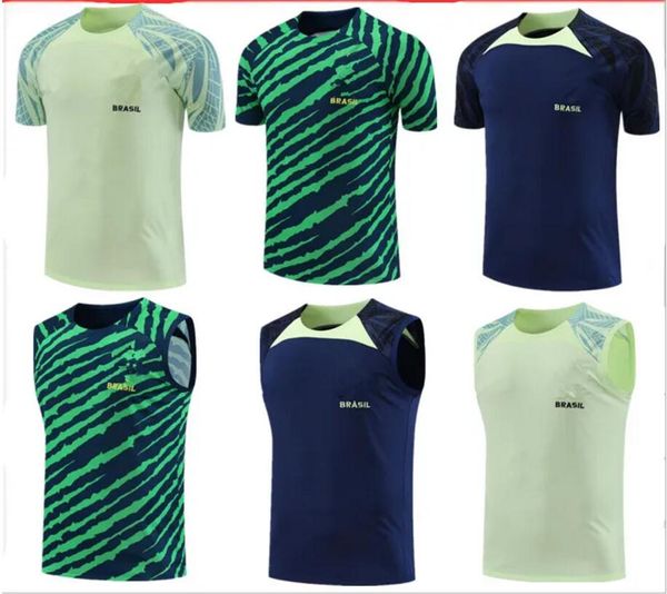 24-25 Brasil Sportswear Sportswear Camisa de treinamento masculina curta 23 manga Colômbia Conjunto de camisa de futebol uniforme Chandal Adulto Sports manga curta top