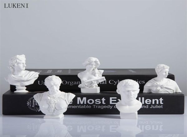Bianco David Testa Ritratti Mitologia Greca Figurina Mini Busto In Gesso Statua Gesso Disegno Pratica Artigianato Famosa Scultura 210415558611