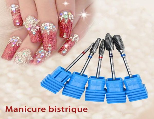 Acessórios para manicure Brocas de carboneto para unhas Broca para esmalte ferramenta colorblue8341930