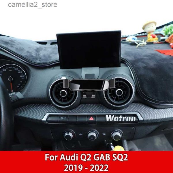 Suporte para carro Suporte para telefone para carro Montagens de ventilação de ar móvel GPS Suporte de navegação especial para Audi Q2 GAB SQ2 2018-2022 Rotação de 360 graus Q231104