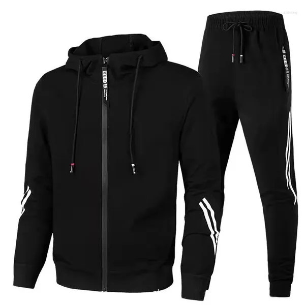 Tute da uomo Tute sportive da uomo in autunno Giacca con cappuccio Casual larghi di grandi dimensioni Pantaloni da corsa e da ciclismo all'aperto con personalizzabile