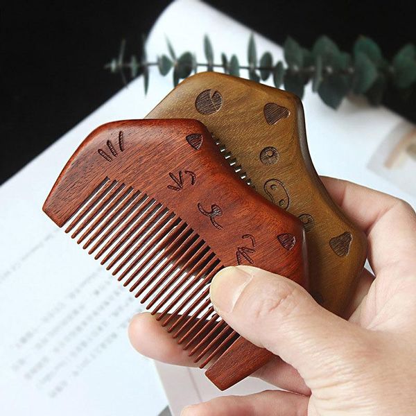 Бесплатная доставка сандаловая куча на заказ ваш логотип Beard Comb Настройка Combs Laser гравированная деревянная расческа