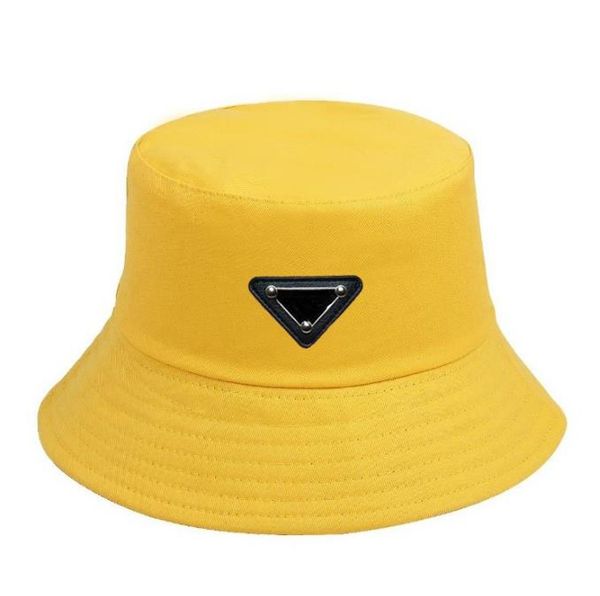 Korean Bucket Hat Triangle Mark Bucket Hats Sonnenkappe Mode All-Match Herren- und Damengesicht, das lässig abnimmt