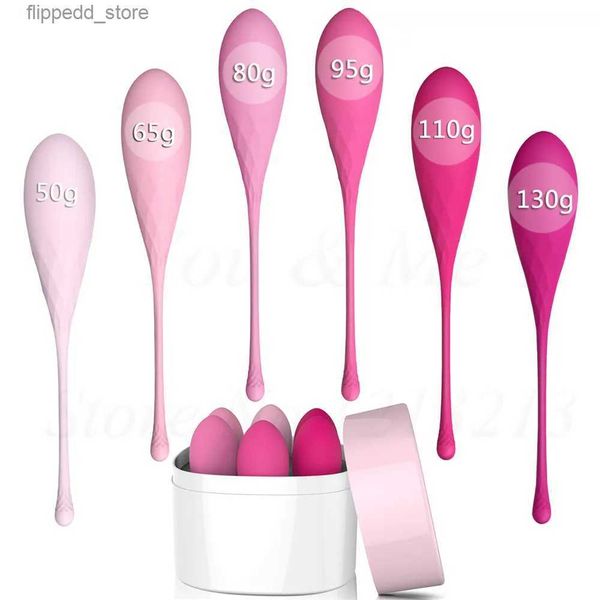 Outros itens de massagem 6pcs / set Kegel Balls Smart Love Ball Vaginal Aperte Exercício Geisha Ball Ben Wa Ball Máquina Vibradores Adultos Brinquedos Sexuais Para Mulher Q231104