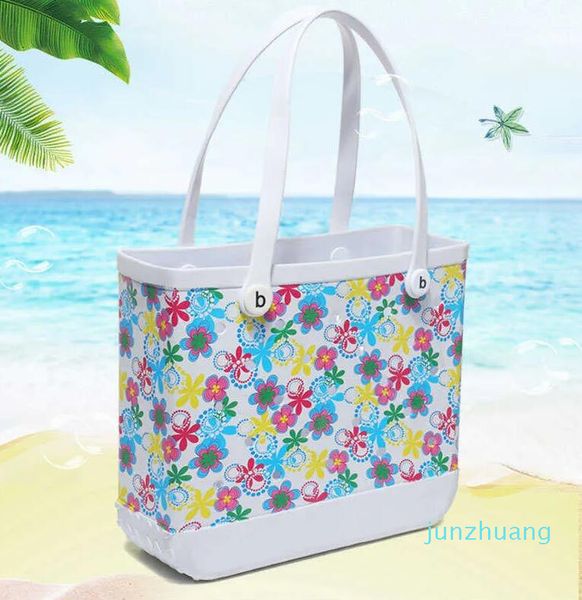 borse da spiaggia firmate New Fashion Outdoor Printed Eva tote bages Portable Storage Hole Large 23 Basket Satchel borsa a tracolla portafoglio 230203