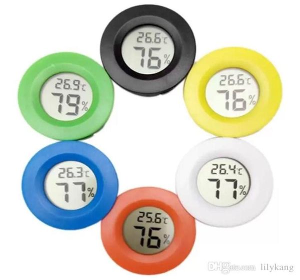 Outdoor-Gadgets Kreisförmige eingebettete digitale Temperatur und Luftfeuchtigkeit für Haustierreptilien Acrylbox Elektronisches Thermometer für den Außenbereich zu Hause8161111