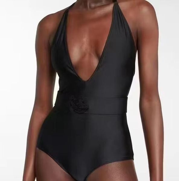 Novas meninas picantes europeias e americanas sexy roupa de banho ins bodysuit de uma peça com alça traseira aberta biquíni férias S-XL