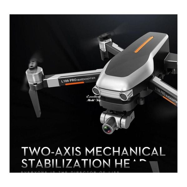 Akıllı İha L109 Pro 4K Kamera 5G Wifi Drone 2 Eksen Gimbal Antishake Fırçasız Motor Gps Optik Akış Pozisyonu Akıllı Takip 270U Dhjoc