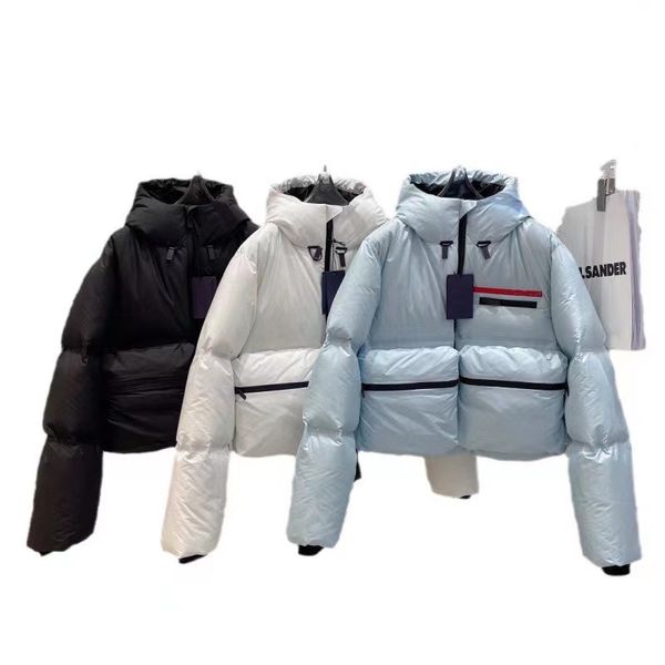 Designer de luxo das mulheres parkas puffer jaqueta zíper completo outwear casacos prandaits topo feminino hip hop S-L